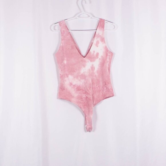 NWT LULUS Wildlife Dusty Pink Tie Dye Bodysuit Size L - Picture 9 of 11